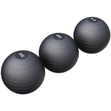 GORILLA SPORTS Slam Ball - No Bounce, 3kg, 5kg, 7kg, 10kg, 15kg, 20kg, Single or Set, Textured Grip, Black - Medicine Ball, Strength Training