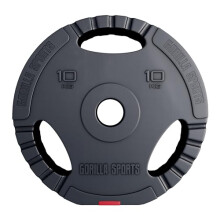 GORILLA SPORTS Olympic Weight Plates - 2" / 50mm, Single or Set, 1.25kg, 2.5kg, 5kg, 10kg, 15kg, 30kg, Tri Grip - Weight Lifting Disc, Barbell