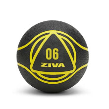 ZIVA Unisex_Adult Essentials Medicine, Fitness Ball, Black/Yellow, 6 kg