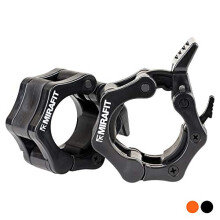 Mirafit Pair of 50mm Olympic Weight Bar Clamp Collars - Black, Green, Orange or Red