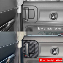 Car Middle Door Inner Handle Frame Trim Sticker for SPACIA Custom MK04 2017-2024 Car Accessories Carbon Fiber