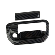For Ridgeline 2021-2023 Trunk Rear Door Handle Trim Cover Carbon Fiber Accessories