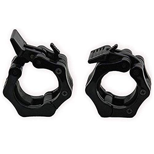 MAXSTRENGTH Olympic Spin Locks Red Dumbells Barbells Vinly 2" (Black)