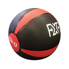 FXR Sports BLACK/RED RUBBER MEDICINE BALL (1/2/3/4/5/6/7/8/9/10KG) (5kg)