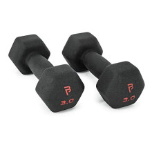 BODYPOWER 3Kg Neoprene Hex Dumbbells (x2)