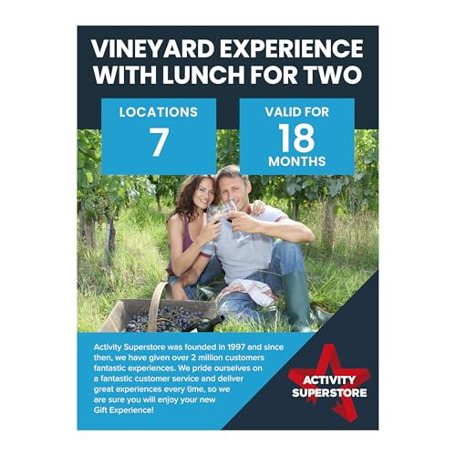 Activity Superstore Vineyard with Lunch for Two Gift Experience Voucher