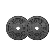 BODYPOWER 5Kg Cast Iron Standard Weight Plates (x2)