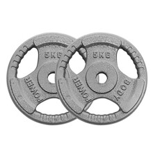 BODYPOWER 5Kg Standard Tri Grip Weight Plates (x2)