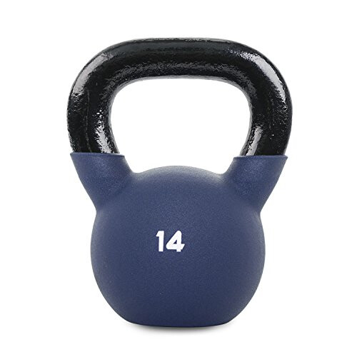 BODYPOWER 14kg Neoprene Covered Kettlebell (Dark Blue)