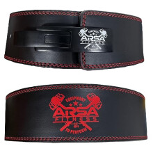 Arsa Fitness Weight Lifting Lever Belt | Lever Adjustable - Red Skull (Large)