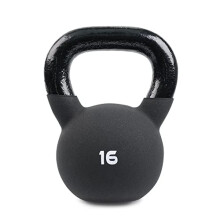 BODYPOWER 16kg Neoprene Covered Kettlebell (Black)
