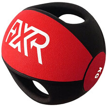 FXR Sports RUBBER RED/BLACK DOUBLE HANDLE MEDICINE BALL 3KG - 12KG (12kg)