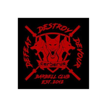 CERBERUS Strength Barbell Club (Black) Gym Banner