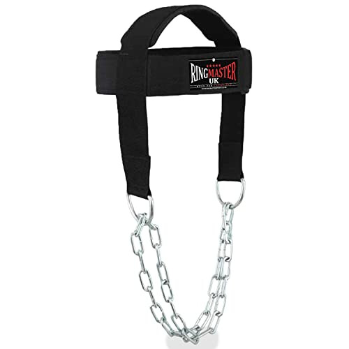 RingMaster Head Harness Padded Weight lifting Neck Strength Builder Training Boxing Exerciser Adjustable Steel Chain