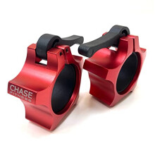 Chase Fitness Aluminum Locking Collar 2" Inch 50mm Olympic Dumbbell Barbell Premium Quality (Red)