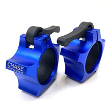 Chase Fitness Aluminum Locking Collar 2" Inch 50mm Olympic Dumbbell Barbell Premium Quality (Blue)