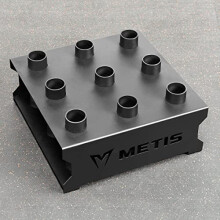 METIS Floor Barbell Stand - 9x Barbell Storage Capacity/Suited to Olympic, Hex & EZ Curl Bars