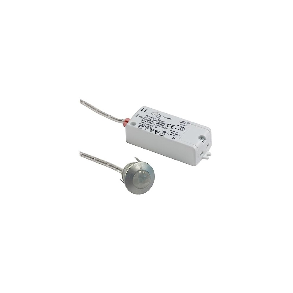 Photos - Security Sensor Silver Round Fascia PIR Sensor Switch | Head Diameter 24.3mm | 240 Volts | 250W Max Load | Adjustable Time Delay | 2.5M Rang