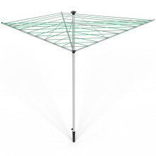 3 Arm Rotary Washing Lines Outdoor, 30m PVC Coated Washing Lines Folding Rotary Airer Rotating Clothes Airer Dryer with Free Ground Spik,Green