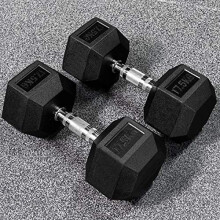METIS Hex Dumbbells – Rubber Hex Dumbbell Weights | Professional Grade Free Weights for Gym & Home Workouts – Full Set & Rack Available [2.5kg –