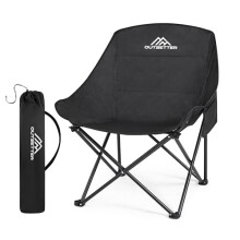 Outsetter Oversized XL Moon Camping Chair, Lightweight Chair for Adults 120KG Support, Compact Ultralight Chair, Portable & Comfortable Chair with