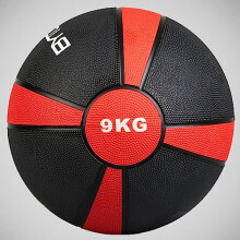 Bytomic 9kg Rubber Medicine Ball Black/Red