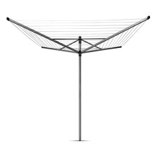 SASONS 4 Arm Rotary Washing Line Drying Racks, Heavy Duty Metallic Folding Clothes Airer Metal Ground Spike and PVC Cover for Outdoor Garden Laundry