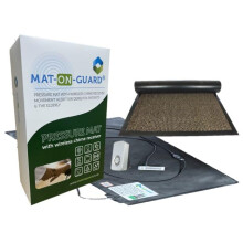 Mat On Guard IP200CM Single exit with Cover mat. Wireless Floor Sensor Pressure Alert System for the Elderly and for Dementia Care with Plug-in