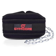 GYMCORE Dip Belt with Chain for Weightlifting - Workout Equipment Waist Belt for Men and Women - Strength Training Equipment for Powerlifting Pull