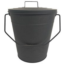 ???? ????? ??" ??? ?????? ???? ??? | ????? ? ???.???? | Coal & Ash Bucket with Handle | Heat-Resistant Metal Fireside Accessory | Log Burner | Ash