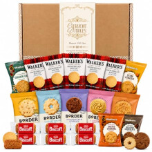 Biscuit Gift Set - Hamper Packed with 20 Biscuits Individually Wrapped, (25 Total Biscuits) Includes Shortbread, Chocolate, Golden Oat and More.