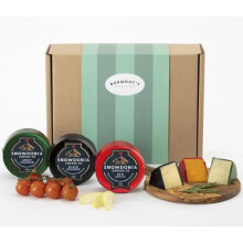 Snowdonia Cheese Company Gift Hamper Containing Three, 200g Truckles - Little Black Bomber, Red Devil & Green Thunder. Hamper Exclusive To Burmont's