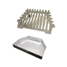 Queen Star All Night Burner Grate and Ash Pan for 18" Fireplace Opening