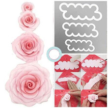 CHSYOO 3-Piece Pink Cake Cutter Set: 3 Sizes, Non-Toxic Plastic, Easy to Use & Clean, Perfect for DIY Decoration, Cakes, Cupcakes