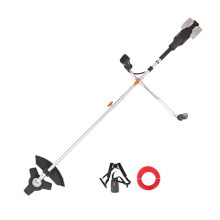 WORX WG084E.9 Cordless Scythe 40 V - Brushless Motor - 38 cm Trimming Diameter & 25.5 cm Blade Diameter - Two-Handle - Double Thread System -