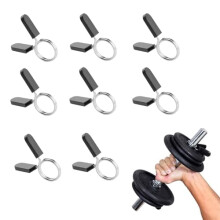8 PCS Spring Collar Clips, 25mm Spring Steel Weight Clips Metal Clamps, Barbell Clips Collars for Weightlifting and Strength Training Essential