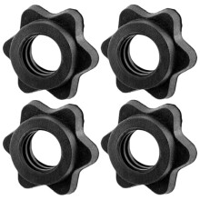 FiTspi 4Pcs Barbell Bar Hexagon Nuts, Dumbbell Bar Clips, Anti-Slip Spin-Lock Collar Screw, Hex Nut Screw Clamps for Dumbell Weight Lifting Training