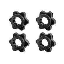 uncakil Hex Lock Nuts M10 | 1 Inch Barbell Collar & Dumbbell Clamp Replacement | High Strength Nylon Insert Anti-Loose Fastener for Gym Equipment
