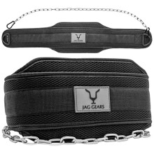 Jag Gears, Weighted Dip Belt with 36 inch Chain for Pull Ups & Dips, Heavy Duty Adjustable Dipping Belt, Calisthenics Dip Belt Weightlifting, Pull Up