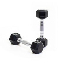 BODYPOWER 2Kg Rubber Hex Dumbbells (x2)