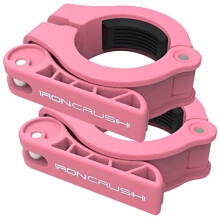 Iron Crush Olympic Barbell Clips - Adjustable & Slim Gym Clamps for Maximum Weight Capacity - Quick Release Barbell Collar Bar Locks for Weight