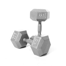 BODYPOWER 22.5kg Hex Dumbbells (x2)