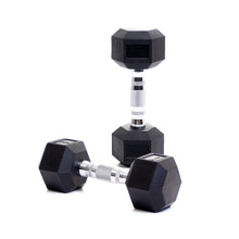 BODYPOWER 6Kg Rubber Hex Dumbbells (x2)