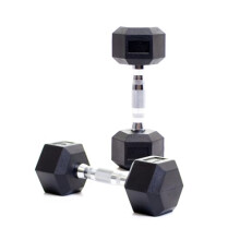 BODYPOWER 4Kg Rubber Hex Dumbbells (x2)