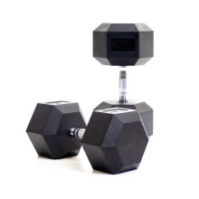 BODYPOWER 40Kg Rubber Hex Dumbbells (x2)