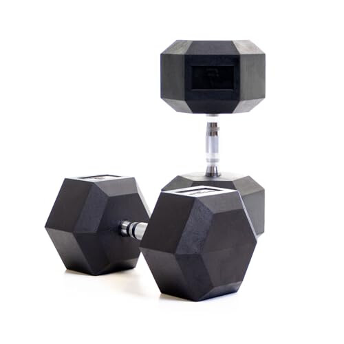BODYPOWER 40Kg Rubber Hex Dumbbells (x2)