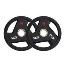 BODYPOWER 5kg Rubber Tri-Grip Olympic Weight Plates (x2)