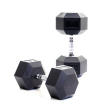 BODYPOWER 30Kg Rubber Hex Dumbbells (x2)