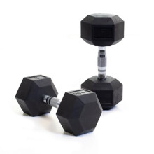BODYPOWER 15Kg Rubber Hex Dumbbells (x2)