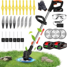 Cordless Grass Trimmer, Telescopic Electric Weed Wacker,Electric Garden Strimmer Grass Cutter for Lawn Edger Pruning Weed,Lightweight Lawn